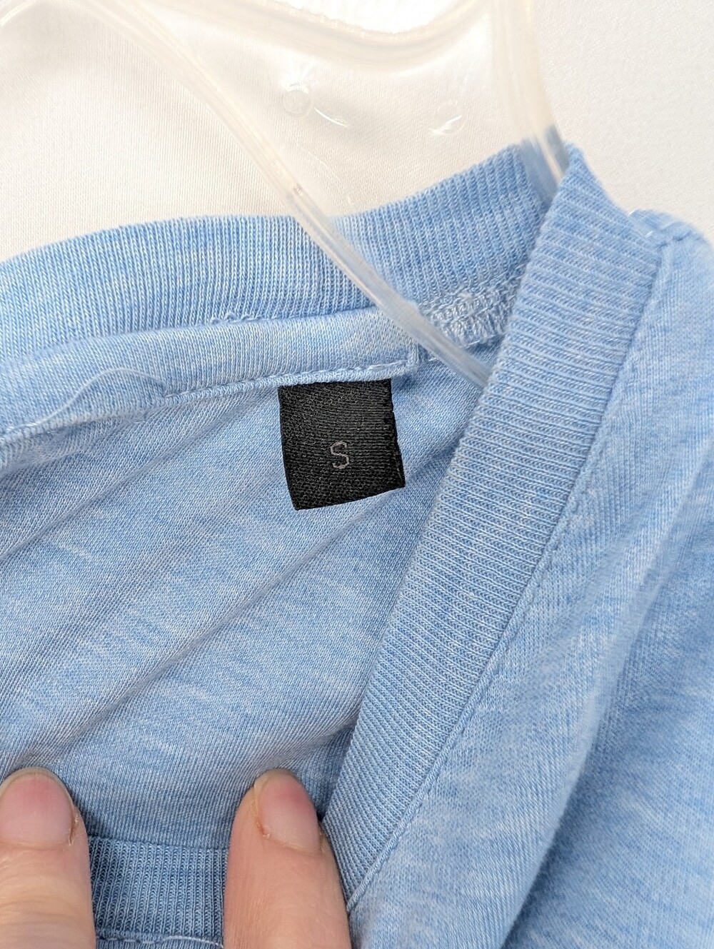 3/$20 Raffi Light Blue Crew Neck Short Sleeve Cotton Basic T-Shirt Size Small - Picture 4 of 6